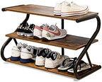 Wooden Shoe Rack for Entryway Closet, S-Shaped Shoe Storage Shelf by Aroktake