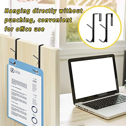 2Pcs Adjustable Metal Double Coat Hooks, Fits 1.35-3.5 Inch Cubicle Panels - Image 6