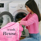 Pink Extra Large Heavy Duty Laundry Bag 30" x 40" - Handy Laundry - Image 5