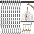 DUCOO Space Saving Hangers 10 Pack, Heavy Duty Magic Cascading Hanger Organizer with 5 Enclosed Anti-Slip Holes, Closet Organizers and Storage for Clothes, College Dorm Room Essentials, Gray by Unknown