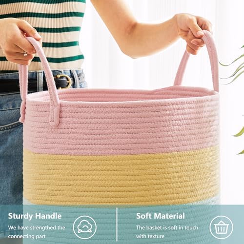80L Extra Large Rainbow Hamper Laundry Basket for Girls Kids - Image 5