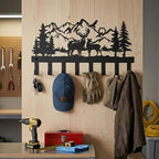 Deer Metal Key Holder for Wall, 14.5" X 8.9", Key Hooks for Wall Organizer, Key Rack, Forest Theme Coat Hat Towel Hooks, Ideal for Living Roo - Image 4