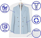 Simple Houseware 32-Inch Clear Garment Bags with Zipper, 10 Pack - Image 4