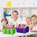WILLBOND 12 Pcs Classroom Storage Caddies Stackable Utility Caddy, Colorful - Image 4