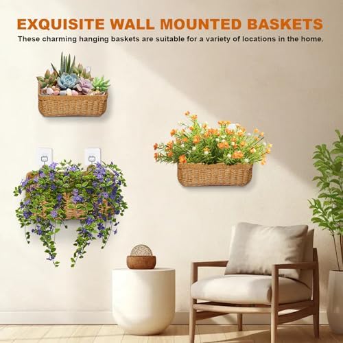 Wall Hanging Baskets for Bathroom, Kitchen, Over Door Organizing, Set of 3 - Image 6
