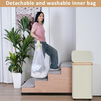 IEGrow Laundry Hamper with Wheels, 74L Laundry Basket with Bag,Pink - Image 4