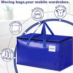 StorageRight Moving Bags, Moving Boxes, 93L 4-Pack Sotrage Bags Totes, Blue - Image 4