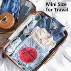 TECHMILLY Collapsible Mesh Pop Up Laundry Hamper with Sturdy Handles and Side Pocket - Portable Foldable Clothes Baskets for Dorm, Bathroom & Travel Storage (Pink) - Image 2