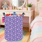 Purple heart Fabric Storage Bin Nursery Organizer Basket - Image 4