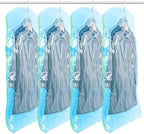 TAILI Hanging Vacuum Storage Bags Clothes, Coats, Jackets,4 Jumbo Blue by TAILI