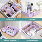 25 PCS Plastic Drawer Organizer Set, Makeup Organizers and Storage Bins - Image 5