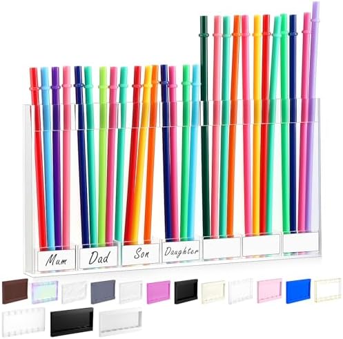 Qinyoung Acrylic Straw Holder for Cabinet Door,Classic,Extra Large,Clear by Qinyoung