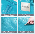 TICONN 6 Pack Extra Large Moving Bags Heavy Duty with Zippers & Carrying Handles, Durable Storage Bags Moving Boxes for Closet Organizers and Storage (6 Pack, Aqua) - Image 6