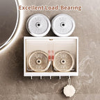 Plastic Bathroom Wall Cabinet, Wall Mounted Makeup Organizer - Image 5