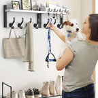 Evermagin 29" Coat Rack Wall Mount with Shelf for Entryway, White - Image 5
