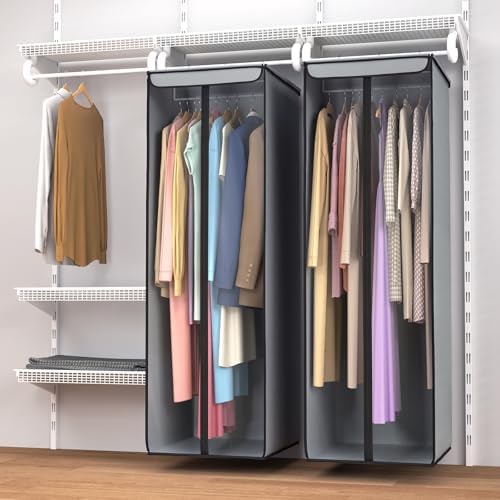 Univivi Garment Bags for Hanging Clothes, Cloth Bag 54 In, 1 PCS, Grey - Image 6