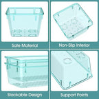25 PCS Clear Plastic Drawer Organizer, Makeup Organizers and Storage Bins - Image 3