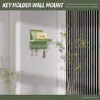 Rebee Vision Key Holder Wall Mount with 4 Key Hooks for Entryway, Green - Image 3