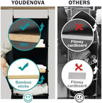 YOUDENOVA Hanging Closet Organizer and Storage, 6-Shelf, 2 Packs, Black | Breathable Fabric, 2 Side Pockets, Clothes Organizer, Hanging Shelves, Closet Storage, College Dorm Room Essentials for Guys - Image 5
