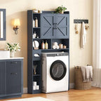 Vabches Over The Toilet Storage Cabinet with 2 Barn Doors, Blue - Image 6