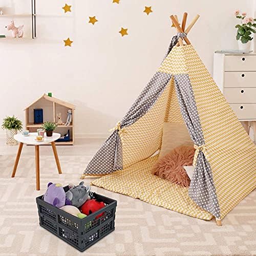 Idotry 3-PACK 15 L Folding Storage Crates, Stackable Collapsible Basket - Image 4