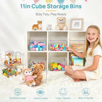 Vtopmart 8 Pack Extra Large Clear Stackable Storage Bins with Lids for Cube - Image 3