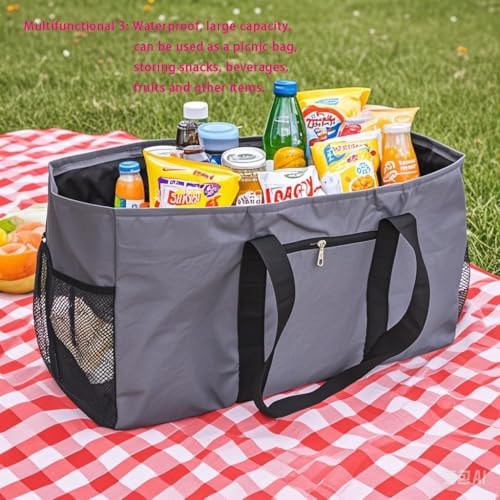 Extra Large Utility Tote Bag - Reusable Grocery Bags Foldable Heavy Duty - Image 5