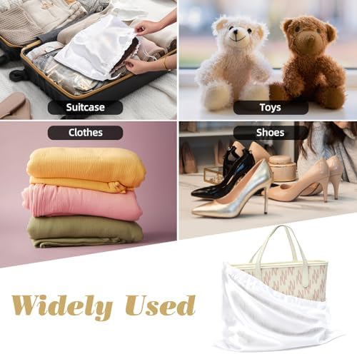 3Pack Drawstring Dust Bags for Handbags Silk Purses - Image 5