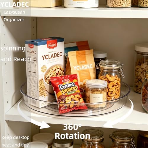 4 Pack Lazy Susan 10.6" Turntable Organizer Pantry Cabinet - Image 2
