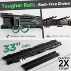 66" Wall Mount Tool Organizer with Locking Hooks, 300 LBS Storage System - Image 2
