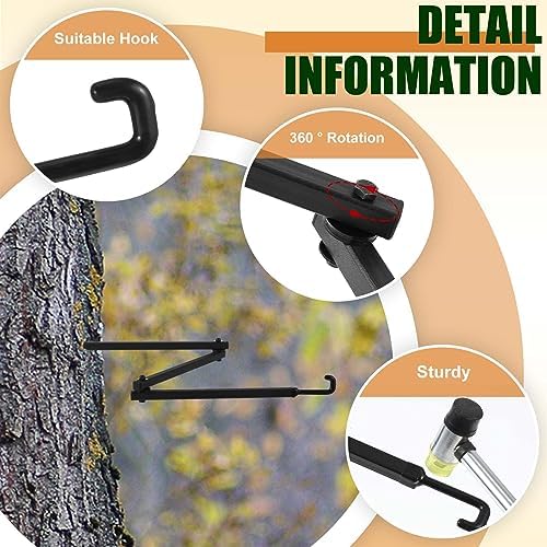 Sadnyy 3/6/8 Psc 34 Inch Tree Stand Bow Hanger Bow Hunting Accessories Tree Stand Accessories for Hunting Archery Outdoors Sports Multi Purpose - Image 3