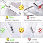 Garment Bags Covers 24''X60'' Dress Bags for Hanging Clothes (Pack of 6) with Study Full Zipper Coat Covers for Closet Clothes Storage Travel - Image 4
