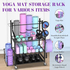 Mythinglogic Home Gym Rack for Dumbbells, Yoga Mats and Workout Equipment - Image 3