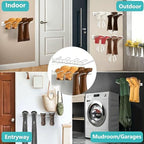 Boot Rack - 8-Pair Wader Hangers Wall Mount Cowboy Boot Hangers - Wall Boots Holder Storage Organizer for Closet, Entryway, Indoor, Garage 4 Pack,White - Image 7