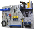 Wall Control Pegboard Organizer 4 ft. Metal Pegboard Standard Tool Storage Kit with Gray Toolboard and Blue Accessories by Wall+Control