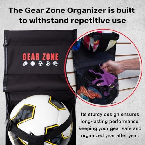 Hanging Sports Equipment Organizer | Multi-Purpose | Garage Sports Ball Storage | For Basketball Football Volleyball Tennis Soccer Biking | Toy Storage | Includes Hook & Pump - Image 6