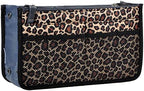 Vercord Purse Organizer Insert for Handbags Bag Organizers Inside Tote Pocketbook Women Nurse Nylon 13 Pockets Leopard Small by Vercord