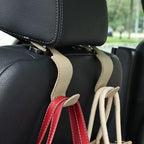 4-Pack Car Headrest Hooks Holds 55lbs Seat Storage Organizer for Bags - Image 2