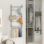 HapiRm Over Door Hat Rack - 3 Tier Wall Mounted Hat Organizer with 16 Hooks and 10 Movable Clips, Baseball Cap Organizer Storage Holds up to 26 Caps for Door, Bedroom, Closet USPTO Patented - Image 6