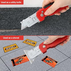 2 In 1 Folding Scraper Utility Knife, 3 Blades, Quick-Change - Image 4