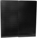 Wall Control 30-P-3232B Black Metal Pegboard Pack - (2) 32" Tall x 16" Wide Black Pegboards by Wall+Control