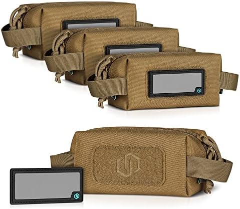 Savior Equipment Loose Sacs 4-Pack Tactical Ammo Pouch Firearm Ammunition Carrier Bag, ID Patches Included, Rifle Carbine Pistol Revolver Ammos Case Shooting Range Gear by SaviorEquipment