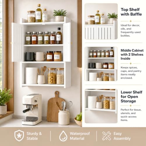 HAYOFAMY 4-Tier Wall Bathroom Storage Cabinet 7.9" D x 15.7" W x 23.6" H - Image 5