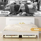 Yecaye 60L Under Bed Storage with Wheels, 4 Pack, Beige | 360° Rolling Wheels, Clear Lids & Label, Reinforced Handle, Rolling Metal Drawers for Clothes, Blankets, Shoes in Bedroom - Image 6