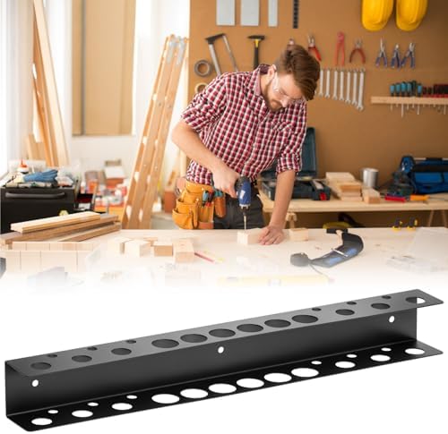 QWORK Screwdriver Pliers Holder Wall Mount, Heavy Duty Wall Mounted Hand Tool Organizer, 15.75 Inch for Garage Workshop - Image 7