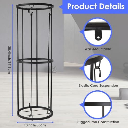 Garage Ball Storage Rack for Basketball & Soccer, Metal Wall-Mount - Image 2