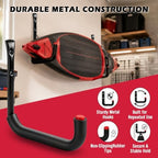 SEDY 6 Pack Heavy Duty Garage Hooks, Ladder Hooks for Garage Wall, Each Holds Up to 66 LB, 9.8 Inch EVA-Padded Steel Utility Hangers for Bikes, Folding Chairs, Garden Hoses and Tools - Image 4