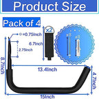 Kayak Storage Hooks, 15Inch Heavy Duty Garage Wall Mount Rack, Garage Storage Hangers for Canoe, Surfboard, Snowboard (19G-15Inch, 4pack) - Image 2
