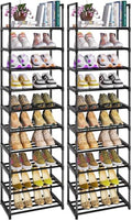 OYREL Sturdy Metal Organizer for Narrow Closets, Shoe Shelf Stand (Pack of 2) by OYREL