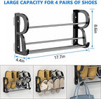 Hanging Shoe Rack 2Pack, Wall Mount No-Drill Shoe Organizer for RV - Image 2
